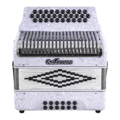 BALDASSARE - Acordeón De Botones 12 Bajos 3112G - Blanco