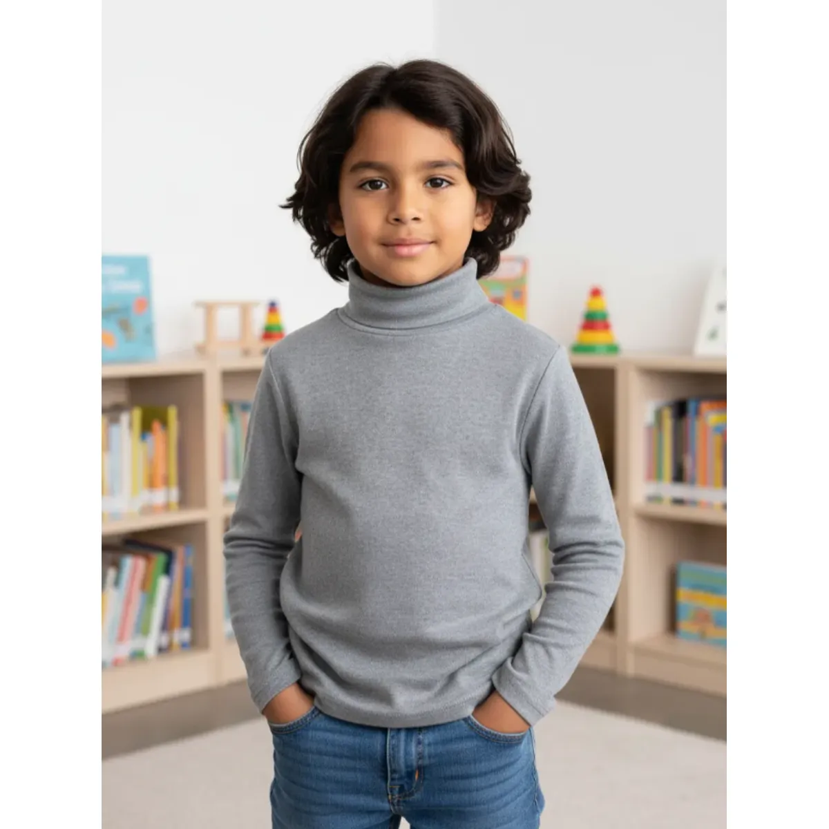 AGW - Pack 3 Beatle Gris Niño Algodón Manga Larga