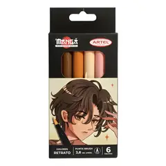 ARTEL - 6 Marcadores Brush Colores Retrato -