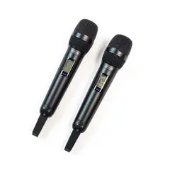 PRODB - Micrófono inalámbrico Doble de Mano QR-802