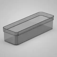 OU - Organizador De Cajón Clear 22,5 x 7,5 x 5,6 Gris