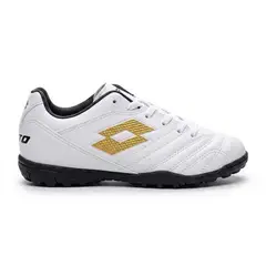LOTTO - Zapatilla Baby Fútbol Niño Stadio 705 TF JR Blanco Dorado
