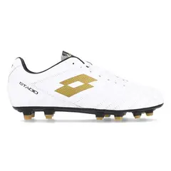 LOTTO - Zapato Fútbol Hombre Stadio 705 FG Blanco Dorado