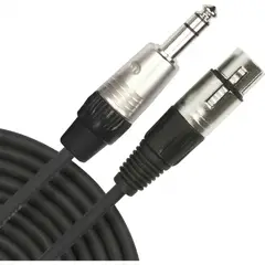 PRODB - Cable de Audio XLR Hembra a Plug Stereo 6.3mm MC916-3 3m Balanceado Blindado