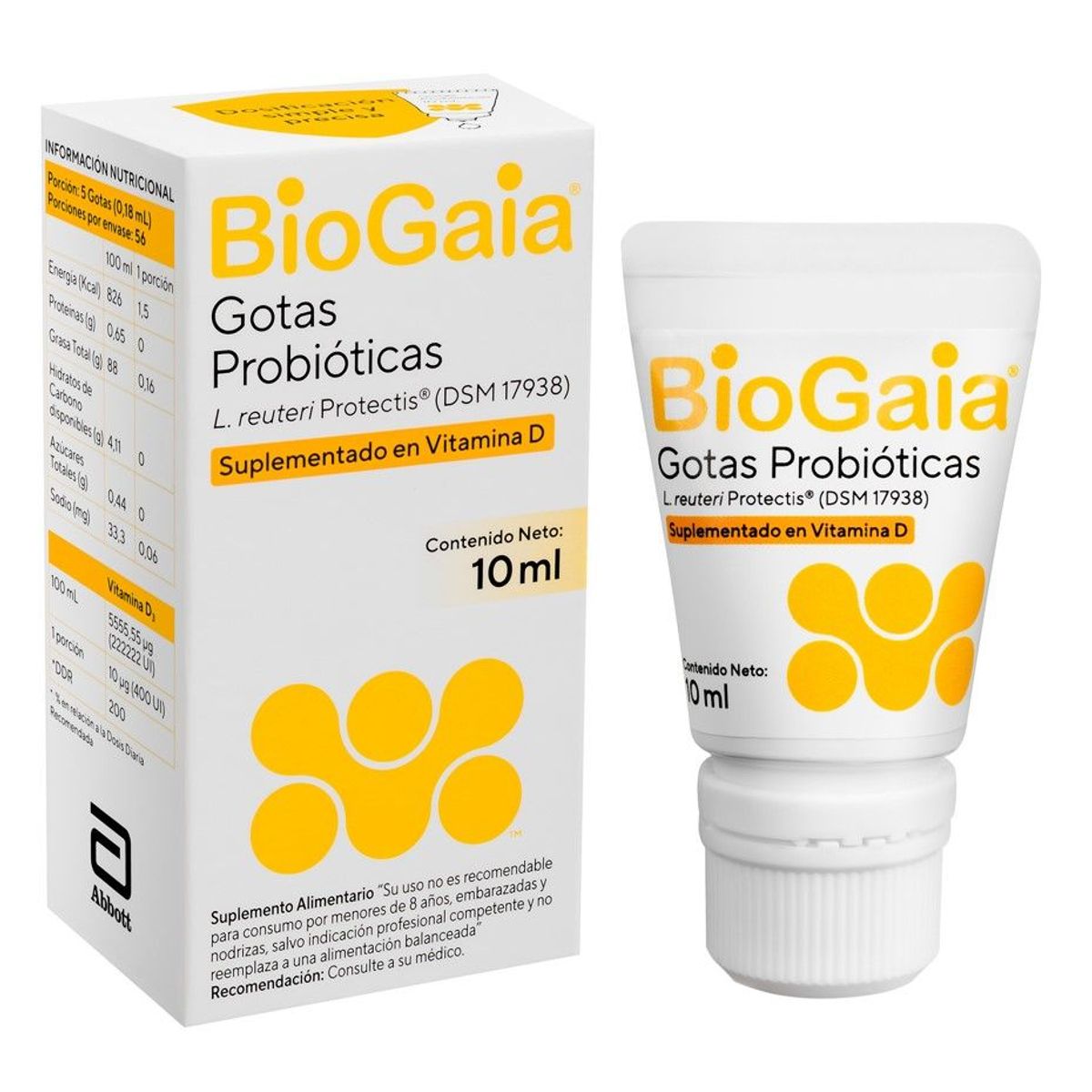 BIOGAIA - BioGaia Gotas Probióticas con Vitamina D3 10 ml Sin Sabor