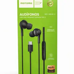 MOTOMO - AUDIFONOS TIPO C NEGRO