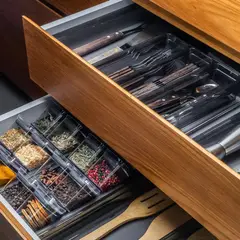 OU - Organizador De Cajón Clear 37,5 X 15 X 5,6 Gris