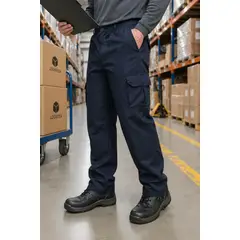 MTX - Pantalón Cargo Poplin Azul Marino Talla XL