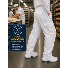 MTX - Pantalón Cargo Poplin Blanco Talla XXL