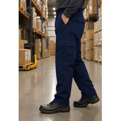 MTX - Pantalón Cargo Gabardina Azul Marino Talla L
