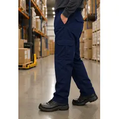 MTX - Pantalón Cargo Gabardina Azul Marino Talla M