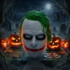 GENERICO - Máscara Terror Payaso Joker Halloween Disfraz Adulto