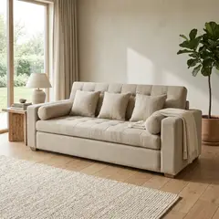 MUEBLERIA LATINA - SOFA LATINA 3 CUERPOS LINO