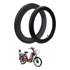 GENERICO - Neumático bicicleta eléctrica con cámara 22x2.125