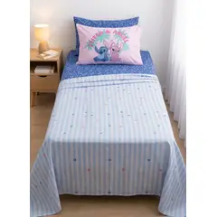 DISNEY - Juego Sábanas Infantil Stitch 1.5 plazas