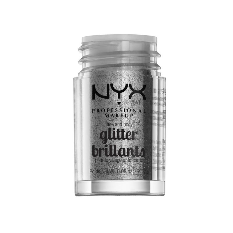 NYX PROFESSIONAL MAKEUP - Brillo Face and Body Glitter Silver Nyx Professional Makeup