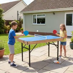 BABYLUNA - Mesa Multi Mini Juegos 6 en 1 taca taca, ping pong, Poolina y Otros