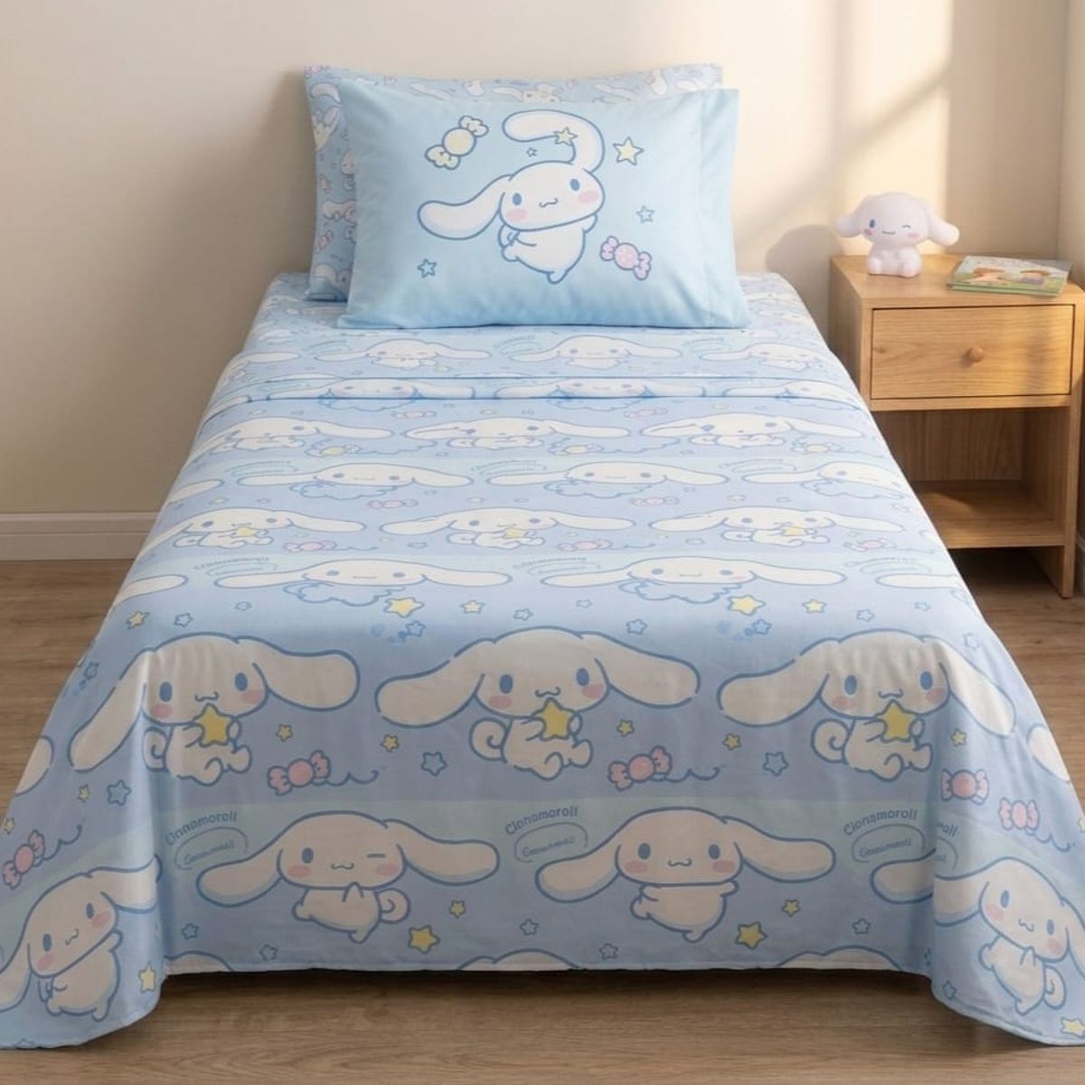 SANRIO - Juego Sábanas Infantil Cinnamoroll 1.5 plazas