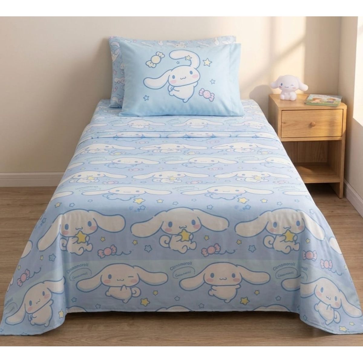 SANRIO - Juego Sábanas Infantil Cinnamoroll 1.5 plazas