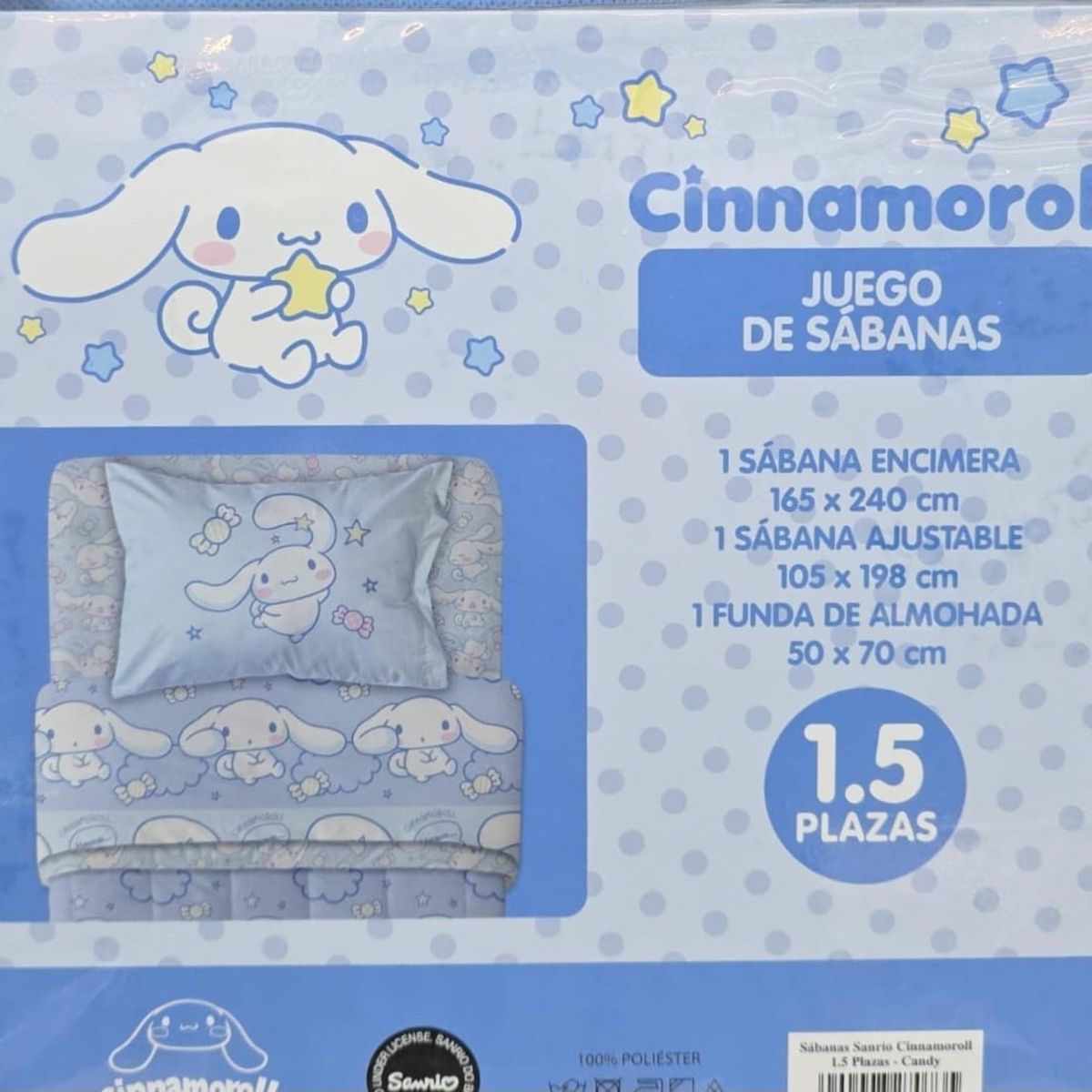 SANRIO - Juego Sábanas Infantil Cinnamoroll 1.5 plazas