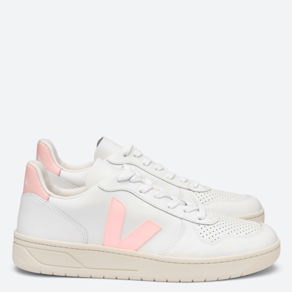 VEJA - Veja V-10 leather white petale zapatilla urbana mujer blanco