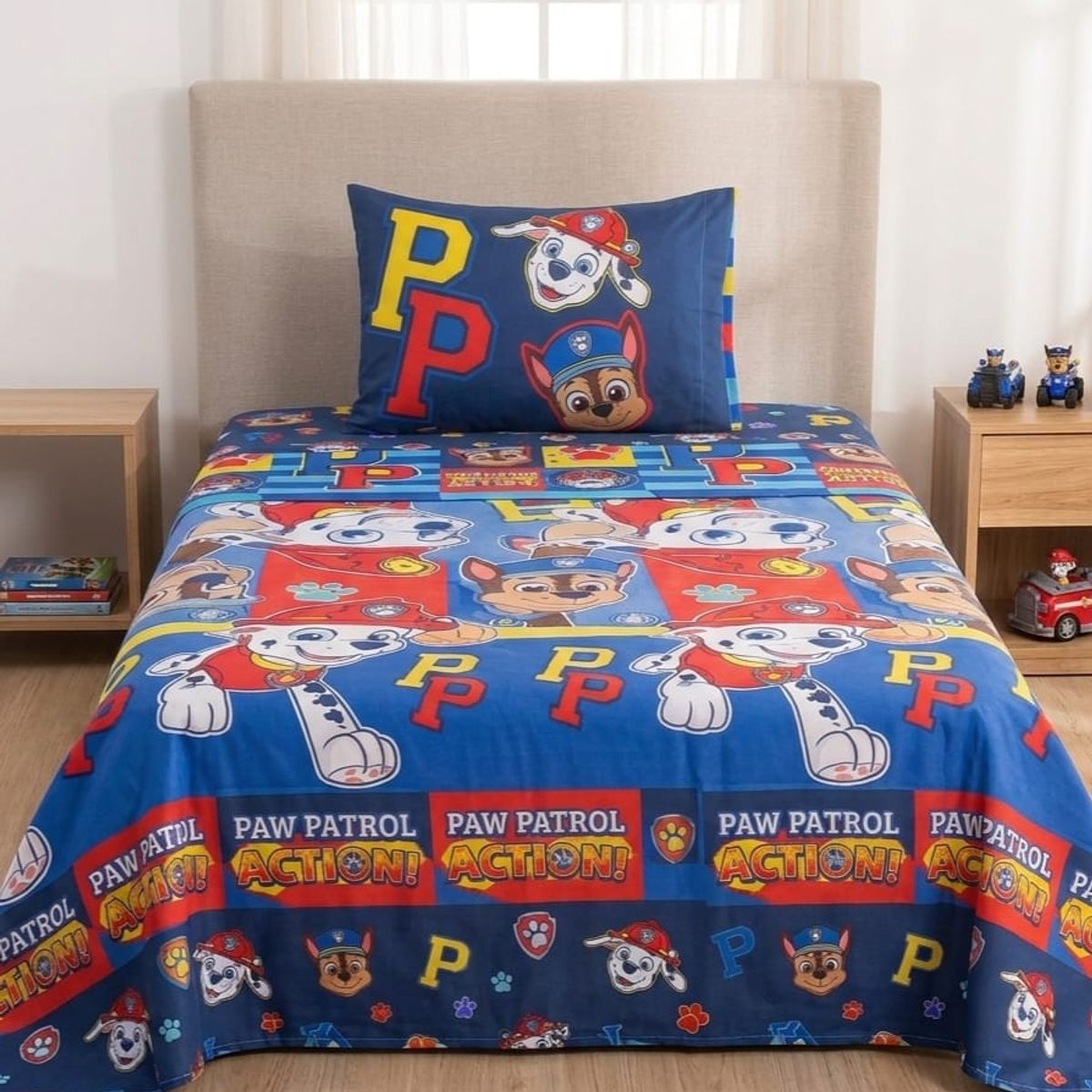 PAW PATROL - Juego Sábanas Infantil Paw Patrol 1.5 plazas
