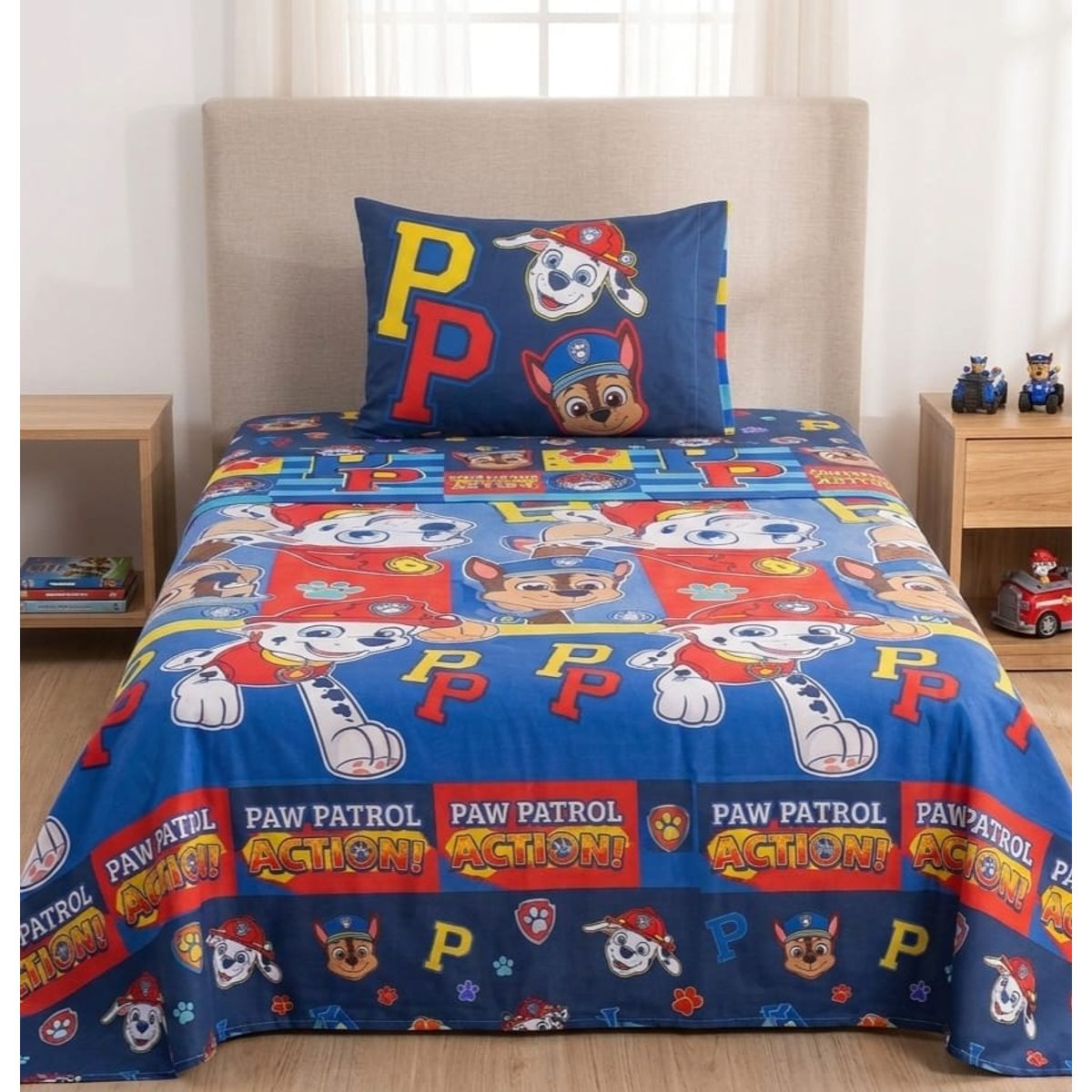 PAW PATROL - Juego Sábanas Infantil Paw Patrol 1.5 plazas
