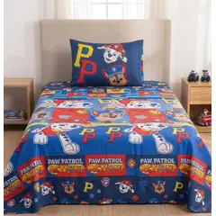 PAW PATROL - Juego Sábanas Infantil 1.5 plazas