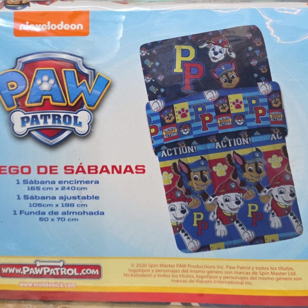 PAW PATROL - Juego Sábanas Infantil Paw Patrol 1.5 plazas