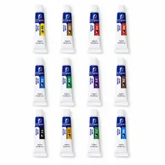 GIORGIONE - Pintura Para Vidrio 12 Colores 12ml Manualidades - PS
