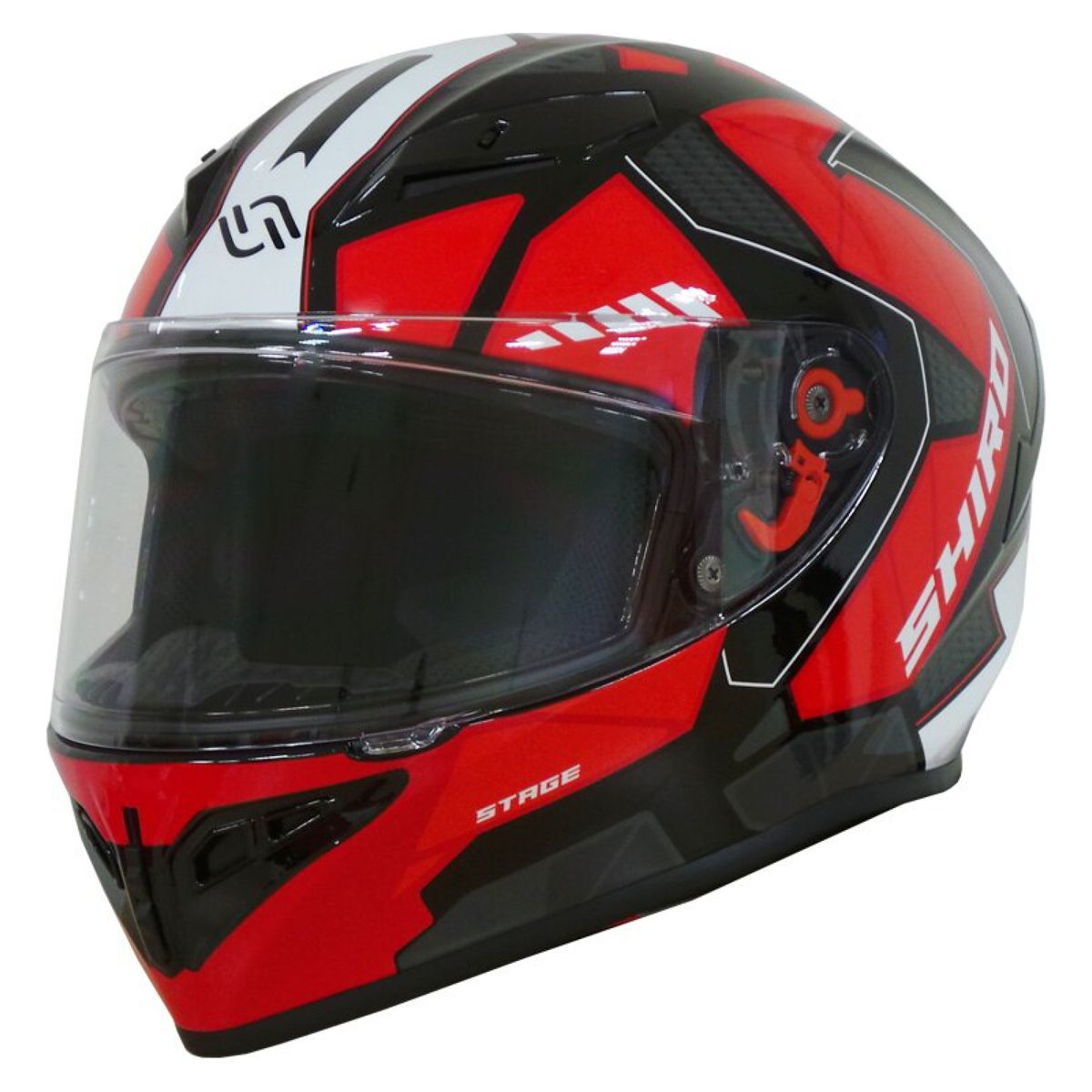 SHIRO HELMETS - Casco Moto Shiro Sh-870 Stage Negro Rojo