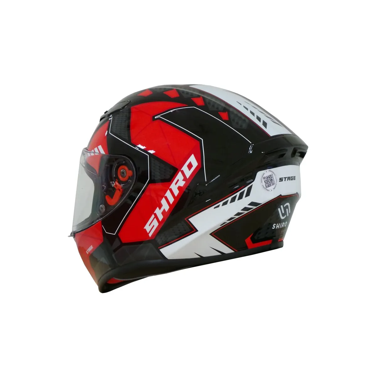 SHIRO HELMETS - Casco Moto Shiro Sh-870 Stage Negro Rojo