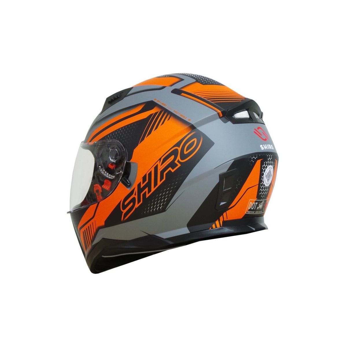 SHIRO HELMETS - Casco Moto Shiro Sh-881 Motegi 2 Naranjo