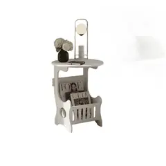 GENERICO - Mesa velador redonda revistero auxiliar mesita