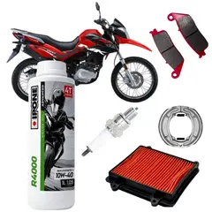 IPONE - KIT MANTENCION NK150 HAOJUE COMPLETO R4000 10W40+FILTRO+BUJIA (SEMI)