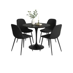 HABITA2 CHILE - Comedor Murcia Black 100cm - 4 puestos
