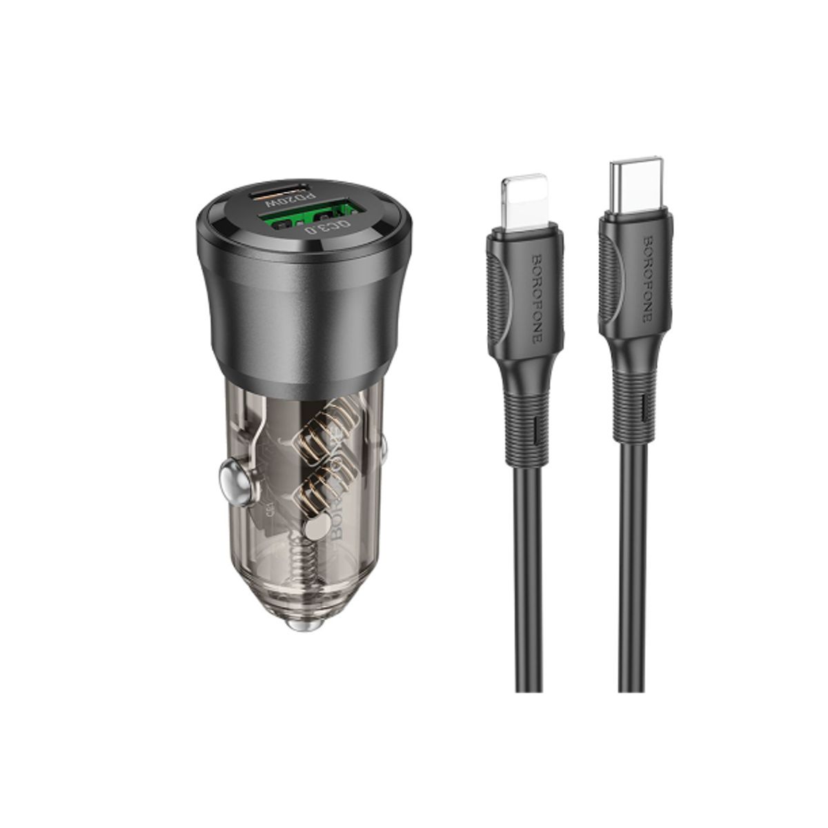 GENERAL - Cargador  de auto Boro BZ25 USB-C  Iphone