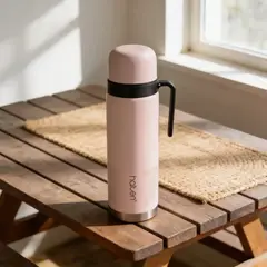 HALTEN - Termo Matero De 1 Litro Acero Inoxidable Con Pico Matero Cebador Marca Color Rosa