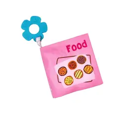 GENERICO - Libro De Tela Educativo Comida Frutas Para Bebés rosa