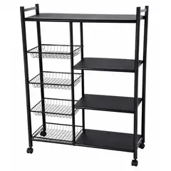 GENERICO - Estante Organizador Multiuso Con Ruedas Y Canastas 120x32x80CM