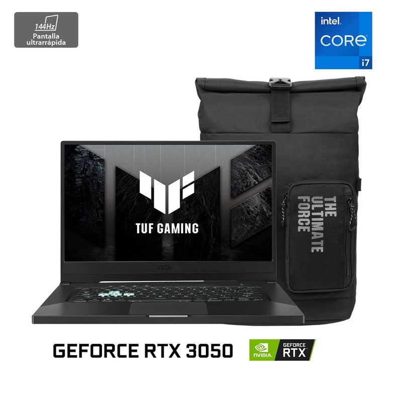ASUS - Asus Notebook TUF Dash F15 FX516PC-HN021T Intel Core i7 NVIDIA GeForce RTX 3050 8GB RAM 512GB SSD 15.6" FHD 144Hz
