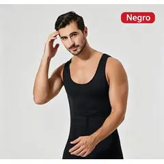 GENERICO - Camiseta Modeladora Polera Faja Reductora Hombre Negro talla L