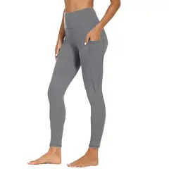 GENERICO - Pantalon Leggins Deportiva de Yoga y Gym con Bolsillo Para Mujer color Gris Talla L