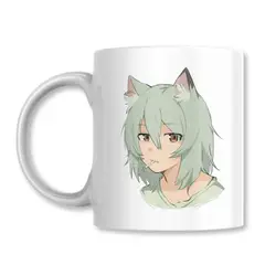 GENERICO - Tazon Yani Neko Chainsmoker Cat Anime Taza Sublimada 325ml