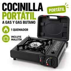 MOVI - Cocinilla Camping, con Maleta para Gas y Gas Butano