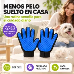 MOVI - Pack 2 Guantes Quitapelos para Mascota