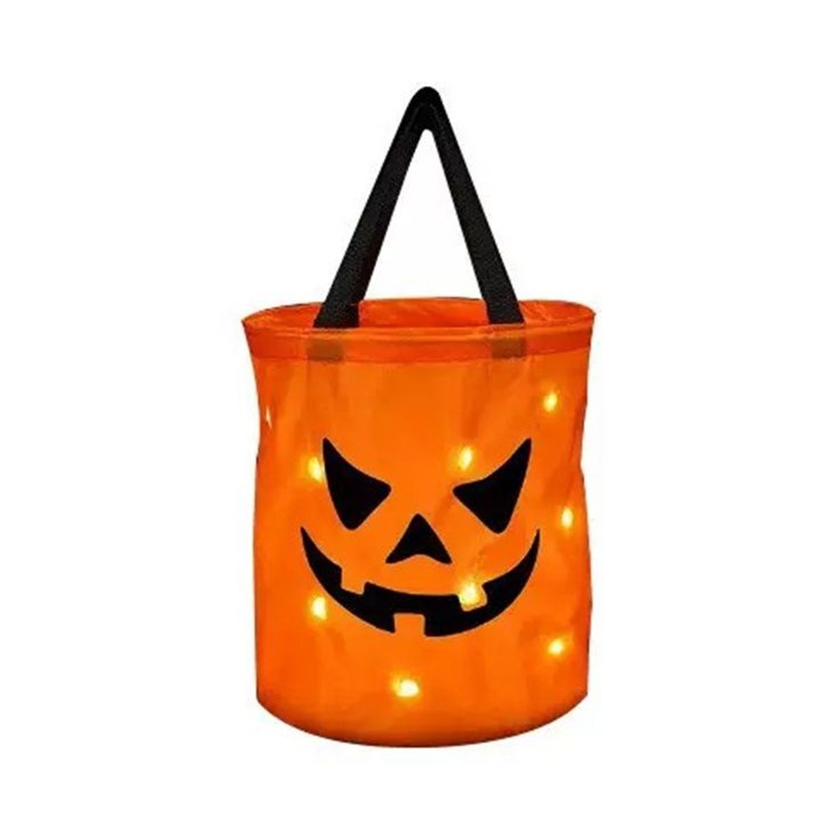 GENERICO - Bolsa De Dulces De Calabaza Con Luz Led 25x30Cm Para Halloween