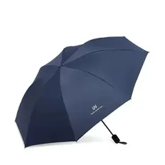 GENERICO - Paraguas Compacto de Doble Funcion para Lluvia y Proteccion UV Color Negro