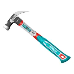TOTAL TOOLS - Martillo De Uña Total 220g 8oz, Mango De Fibra De Vidrio