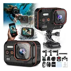 GENERICO - Cámara Deportiva Sumergible 4k Wifi Hd Impermeable Impermeable